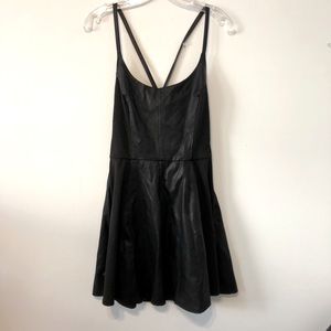 Faux Leather Dress